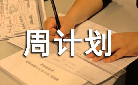 周計(jì)劃模板錦集8篇